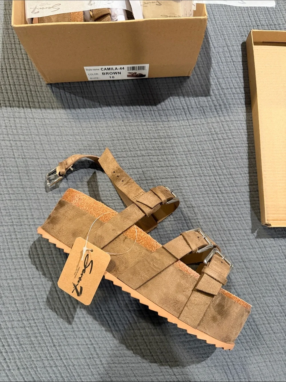 SEVEN7 Camila-44 Brown Women’s Platform Sandals